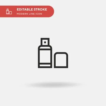 Spray Paint Simple vector icon. Illustration symbol design template for web m Stock Illustration
