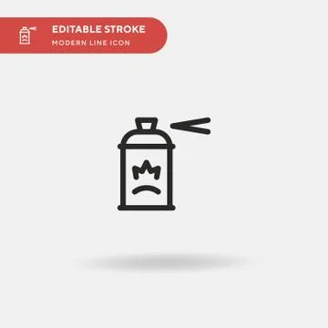 Spray Paint Simple vector icon. Illustration symbol design template for web m Stock Illustration
