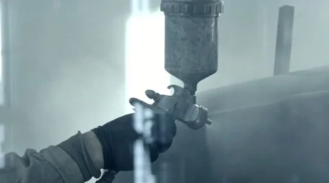 Spray paint in slow motion Stock Footage 58923895