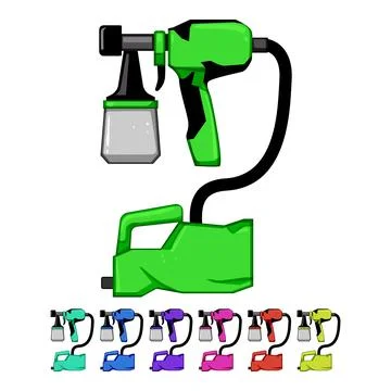 Spray paint sprayer cartoon vector graphic Stock Illustration