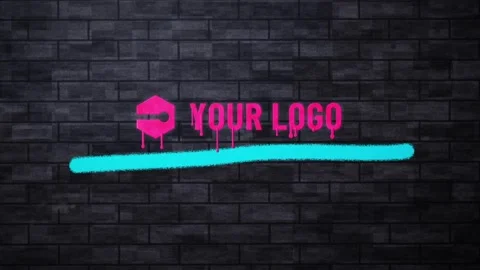 Spray Paint Stencil Logo Reveal Street Art Graffiti Stock After Effects