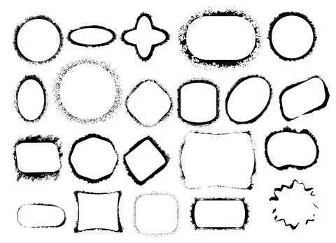 Spray paint stencils paint frames. Stock Illustration