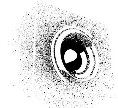 Spray paint template sound system grunge effect Stock-Illustration