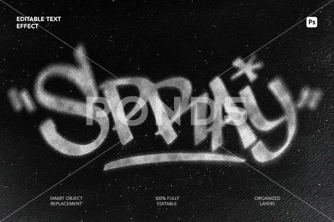 Spray Paint Text Effect PSD Template