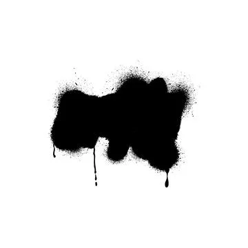 Spray paint vector shape, abstract graffiti spraying textured stain dripping Stock Illustration