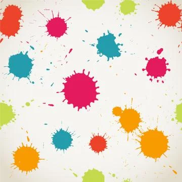 Spray paint watercolor seamless pattern.copy square to the side and you'll ge Illustrazione stock