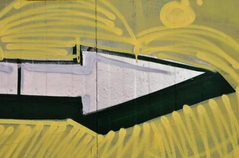 Spray painted arrow Foto stock