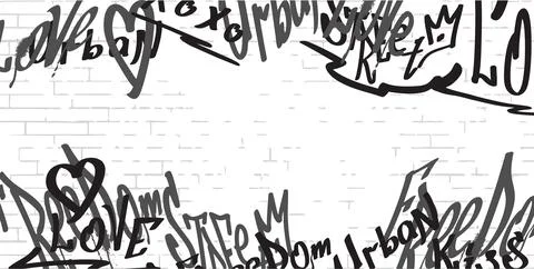Spray painted graffiti text on vector border design, Love kiss, urban, xoxo 스톡 일러스트