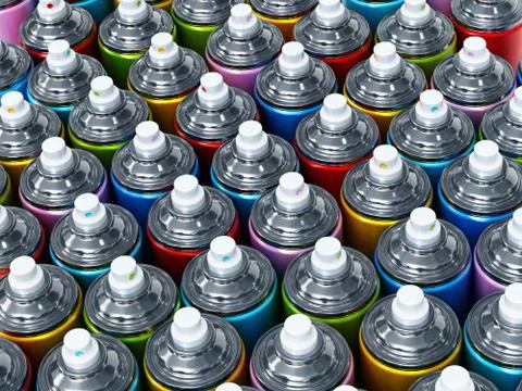 Spray paints Stock Illustration