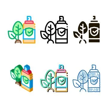 Spray plant leaf icon concepts vector outline Stock Illustration