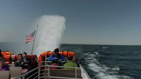 Spray from rear of a ferry Stock Footage 55349941