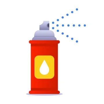 Spray red can. Stock Illustration