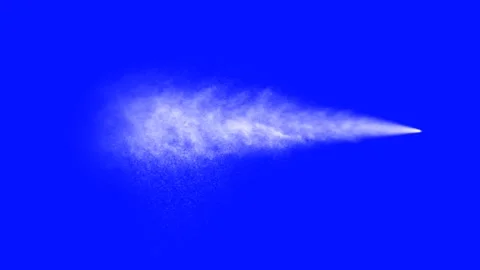 Spray smoke Overlay effects isolated on Blue background footage, Chroma Key Video stock 314577361
