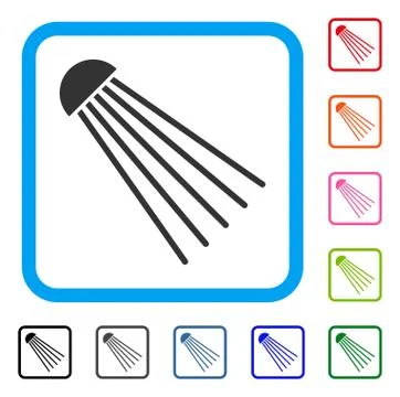 Spray Source Framed Icon Stock Illustration