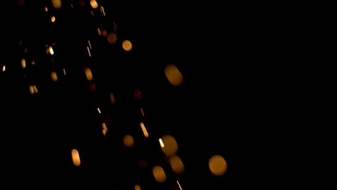 Spray of sparks on black background Stock Footage 121625906