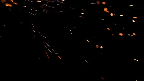 Spray of sparks on black background Stockbeeldmateriaal 121627897