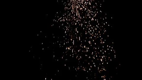 Spray of sparks on black background Stock Footage 121629075