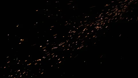 Spray of sparks on black background 库存影片 121630004