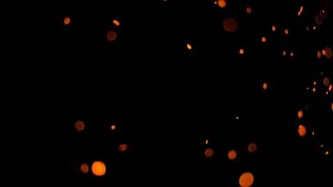 Spray of sparks on black background Stock Footage 121631950