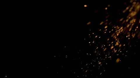 Spray of sparks on black background 库存影片 121633862