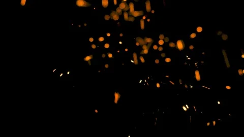 Spray of sparks on black background Stockbeeldmateriaal 121634432