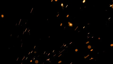 Spray of sparks on black background Stock Footage 121635249