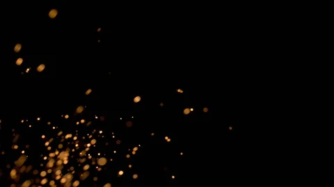Spray of sparks on black background Stock Footage 121636403