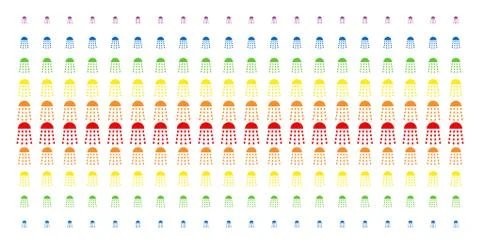 Spray Stream Shape Halftone Spectrum Pattern Stock Illustration