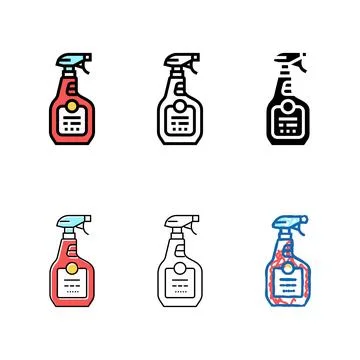 Spray for stylized cleaning window color icon vector Stock Illustration