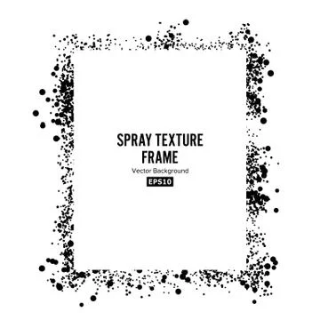 Spray Texture Frame Vector. Isolated On White Background. Good For Banner And Stock Illustration