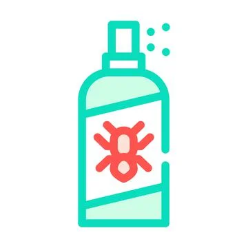 Spray from ticks color icon vector illustration 스톡 일러스트