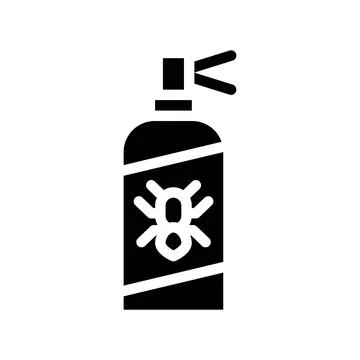 Spray from ticks glyph icon vector illustration 스톡 일러스트