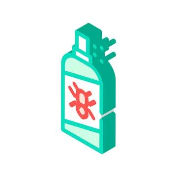 Spray from ticks isometric icon vector illustration 스톡 일러스트