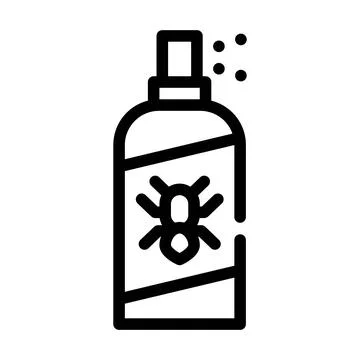 Spray from ticks line icon vector illustration 스톡 일러스트