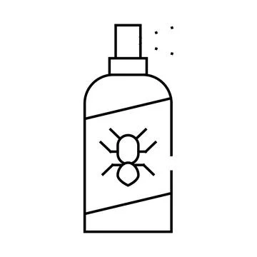Spray from ticks line icon vector illustration 스톡 일러스트