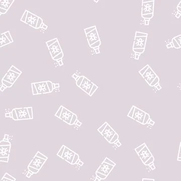 Spray from ticks line vector seamless pattern 스톡 일러스트