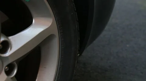 Spray On Tire Cleaer Stock Footage 68854167
