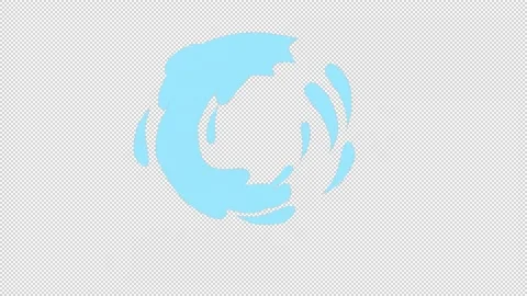 Spray turns into a ball. Alpha channel. Animated logo screensaver Stock Footage 146849180