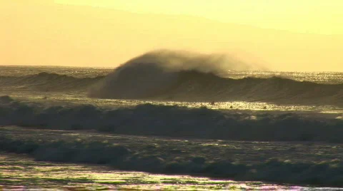 Spray off waves  Stock Footage 265035