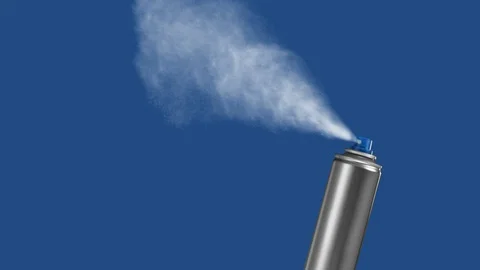 Spray14B on blue HD 25fps Video stock 104535734