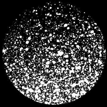 Sprayed graffiti circle template in white and black Stock Illustration