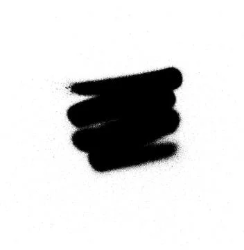 Sprayed graffiti icon element in black on white Stock Illustration