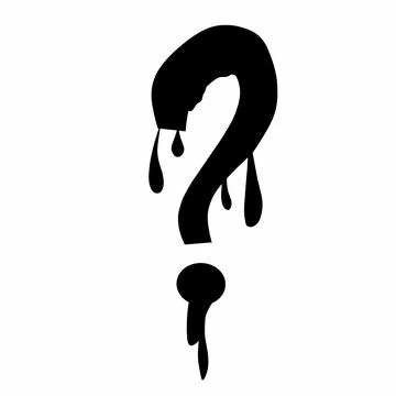 Sprayed question icon, Stock Illustration