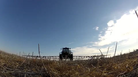 Sprayer Drives over GoPro Stock Footage 42131395