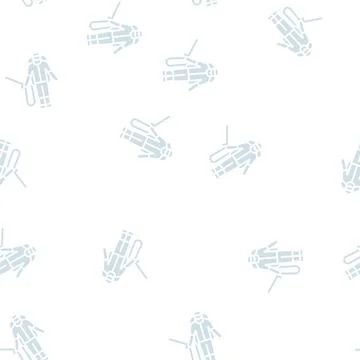 Sprayer man glyph seamless pattern 스톡 일러스트