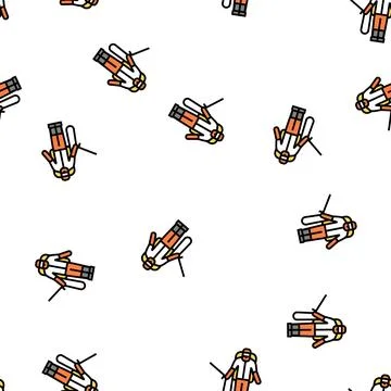 Sprayer man vector seamless pattern Stock Illustration