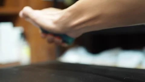 Spraying alcohol on surface at office to kill germ and bacteria. Disinfecting Video stock 279962782
