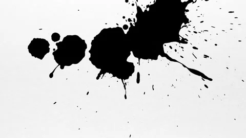 Spraying black paint on a white background 動画素材 303171581