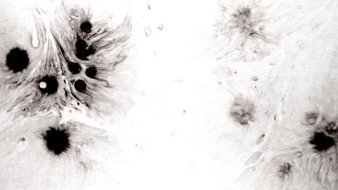 Spraying black paint on a white background Stock Footage 303171612
