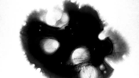 Spraying black paint on a white background Stock-Footage 303171920
